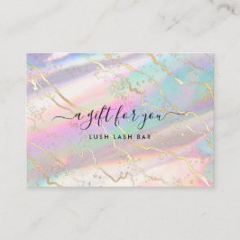 Holografisches Iridescent Opal Gem | Geschenkgutsc Visitenkarte