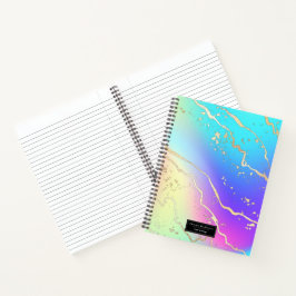 Holografisches Iridescent Opal Gem | PERSONALISIER Notizblock