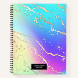 Holografisches Iridescent Opal Gem | PERSONALISIER Notizblock