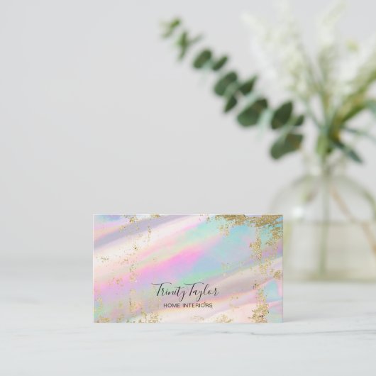 Holografisches Iridesecenter Regenbogen und Imitat Visitenkarte (Stehend Vorderseite)