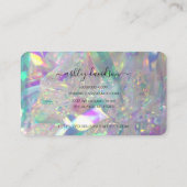 Holografisches Kristalldesign | Prismatischer Effe Visitenkarte (Rückseite)