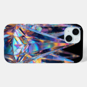 "Holografisches Kristallmuster iPhone 15 Hülle (Rückseite (Horizontal))
