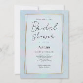 Holografisches Lavendel-Brautparty Einladung (Vorderseite)