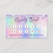 Holografisches lila rosa ql Firmenlogo Treuekarte (Vorderseite)