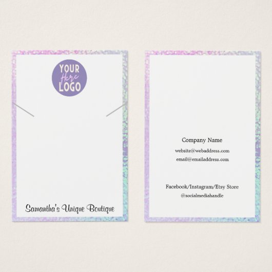 Holografisches Logo für das einfache Holderückendi (Vorne & Hinten)