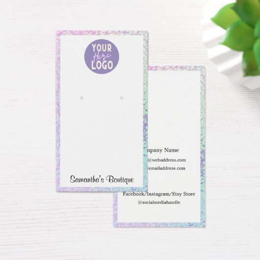 Holografisches Logo für einfache Holderohrringe (Schreibtisch)