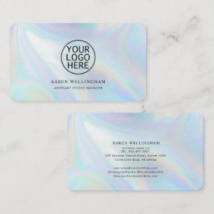 Holografisches Logo für elegante Unternehmen Visitenkarte