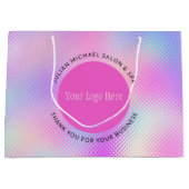 Holografisches Logo für stilvolle Werbeaktionen Große Geschenktüte (Vorderseite)