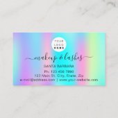 Holografisches Logo QR Code Lash Makeup Haar Tropf Visitenkarte (Rückseite)