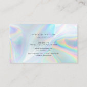 Holografisches Markenlogo QR-Code Custom Visitenkarte (Rückseite)
