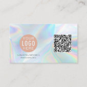 Holografisches Markenlogo QR-Code Custom Visitenkarte (Vorderseite)