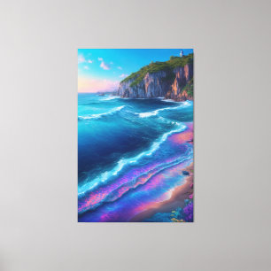 Holografisches Meer Stretched Canvas Print Leinwanddruck