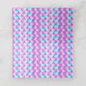 Holografisches Mermaid-Muster blau lila Platzkarte (Innenseite Aufgefaltet)