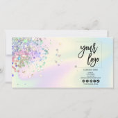 holografisches, modernes Geschenkgutachten (Rückseite)