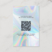 Holografisches, modernes Logo und QR-Code DIY Visitenkarte (Vorderseite)