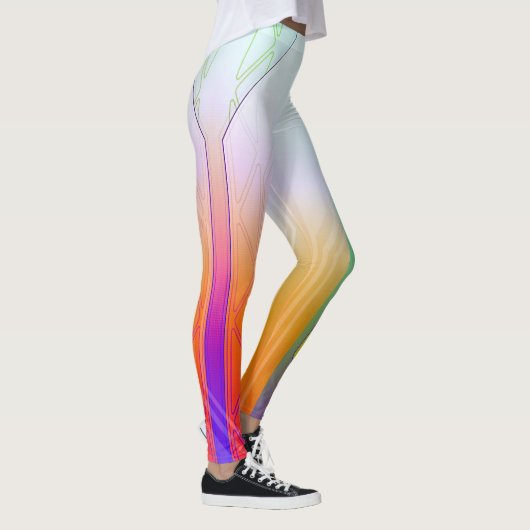 Holografisches Neo-Phantom-Sci-Fi-Panel Leggings (Rechts)