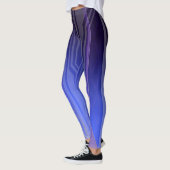 Holografisches Ocean Blue Sci-Fi-Panel Leggings (Links)