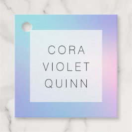 Holografisches Ombre Geschenkanhänger