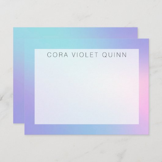 Holografisches Ombre Mitteilungskarte (Vorne/Hinten)