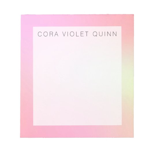 Holografisches Ombre Notizblock (Vorderseite)