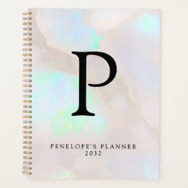 Holografisches Opal-Irideszent-Monogramm Chic Planer