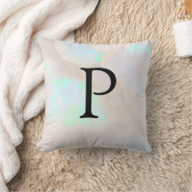Holografisches Opal-Irisierendes Monogramm Chic