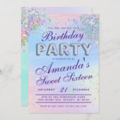 Holografisches Party Einladung (Vorne/Hinten)