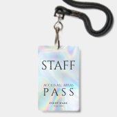 Holografisches Personal - All Access Pass Event Ausweis (Vorderseite mit Lanyard)