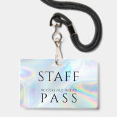Holografisches Personal Alle Zutritt Pass Name des Ausweis (Front with Lanyard)
