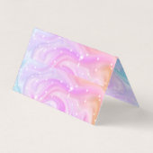 Holografisches Pink & Gold-Visitenkarte Visitenkarten (Rückseite)