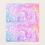 Holografisches Pink & Gold-Visitenkarte Visitenkarten (Innenseite Aufgefaltet)