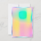 Holografisches Pink Makeup Bridal Sweet 16. Einladung (Rückseite)