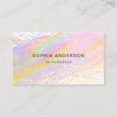 Holografisches Pinsel Modernes Minimalistisches El Visitenkarte (Vorderseite)