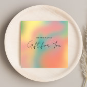 Holografisches Rainbow Blush Pink Geschenkgutschei Quadratische Visitenkarte