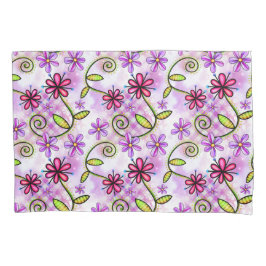 Holografisches Rainbow-Floral-Collage Kissenbezug