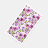 Holografisches Rainbow-Floral-Collage Serviette (Ecke)