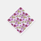 Holografisches Rainbow-Floral-Collage Serviette (Ecke)