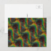 Holografisches Rainbow Lights Glitzer Wave Postkarte (Vorne/Hinten)