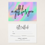 Holografisches Rainbow-Script-Geschenk (Vorne & Hinten)