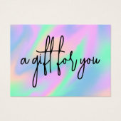 Holografisches Rainbow-Script-Geschenk (Vorderseite)