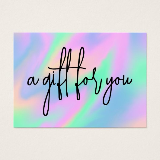 Holografisches Rainbow-Script-Geschenk (Vorderseite)