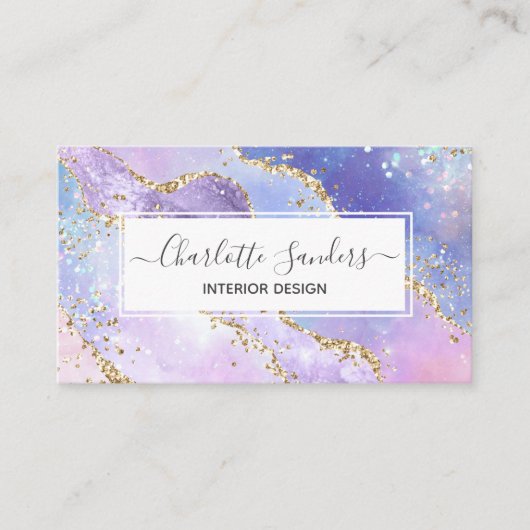 Holografisches Regenbogengold Visitenkarte (Vorderseite)