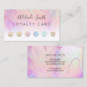 Holografisches Rosa IMITAT Visitenkarte (Vorne/Hinten)