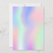 Holografisches Rosa lila 10. Geburtstag Einladung (Rückseite)