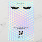 Holografisches Salon-Preislistenmenü Flyer (Hinten)