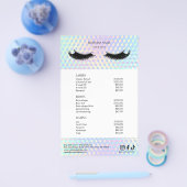 Holografisches Salon-Preislistenmenü Flyer (Einzeln)