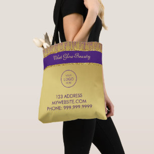 Holografisches Schriftzug-Skript Modernes Gold-Gli Tasche