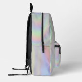 Holografisches Schwarzes Monogramm Bedruckter Rucksack (Links)