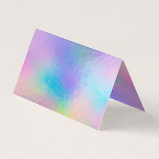 Holografisches Script Moderne Imitate Rainbow Irid Visitenkarten (Rückseite)