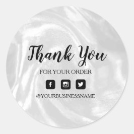 Holografisches Silber. Eleganz und Harmonie Runder Aufkleber